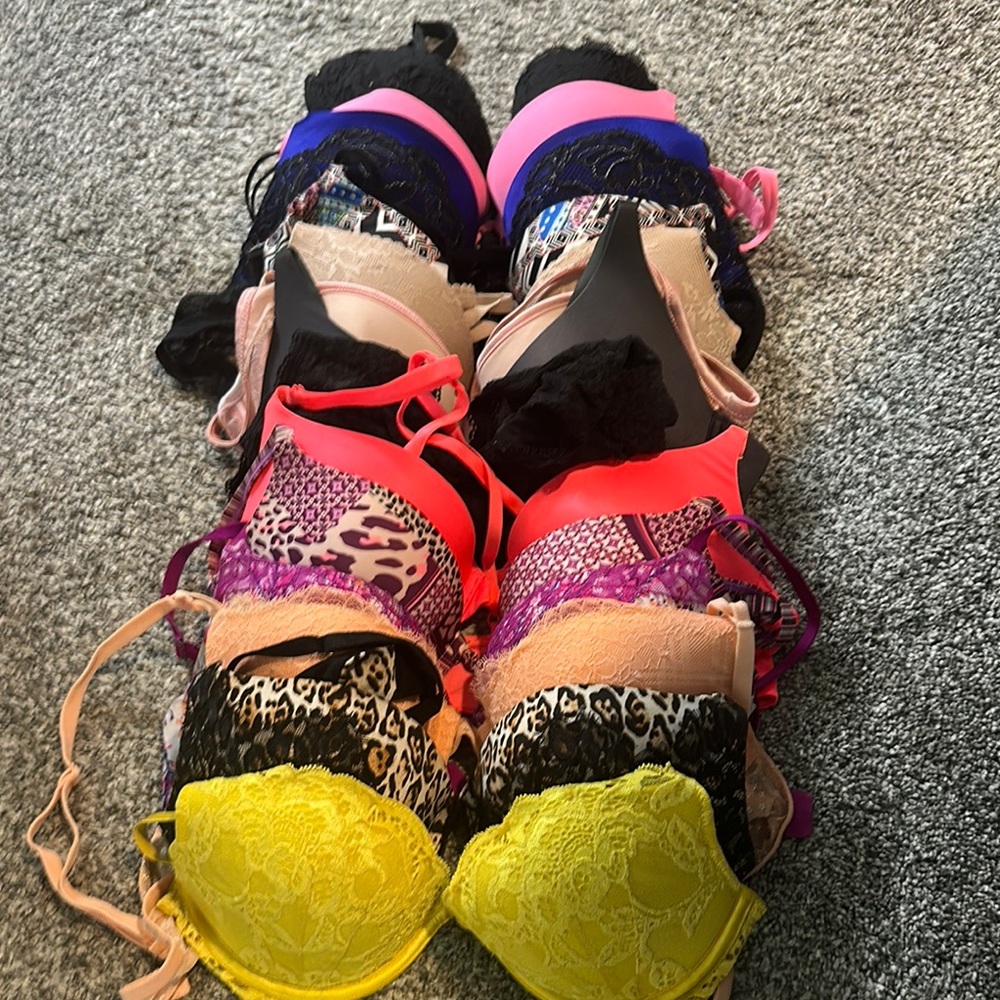 Colorful Lace and Patterned Victoria Secret Bra Lot